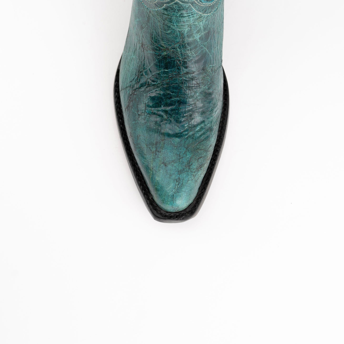 Women's Ferrini Twilight Leather Boots Handcrafted Teal - yeehawcowboy