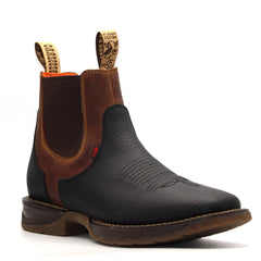 Besserro Ankle Boots Oil And Slip Resistant Handmade Genuine Leather Black