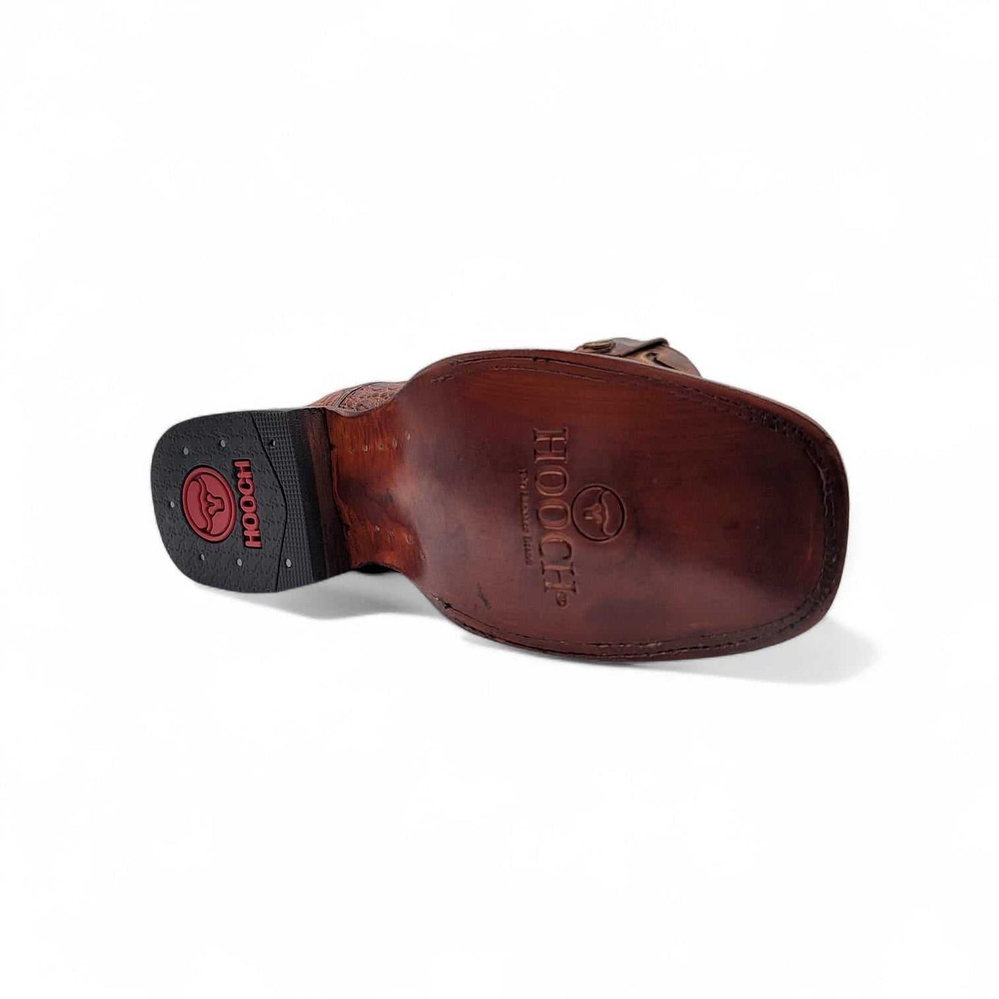Hooch Boots Mens Caiman Belly Print Boots Cognac – Square Toe Genuine Leather