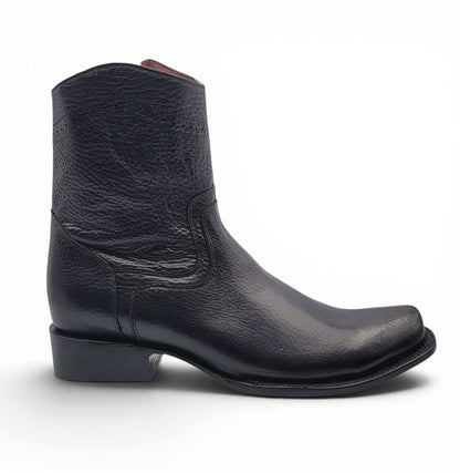 Hooch Boots Mens Dubai Toe Privo Leather Boots Black – Genuine Leather Western Boots