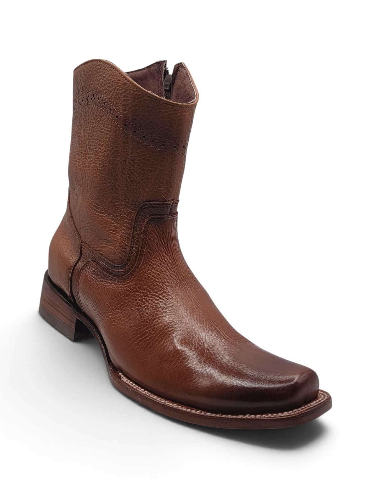 Hooch Boots Mens Dubai Toe Privo Leather Boots Honey – Genuine Leather Western Boots