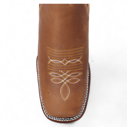 Men's Hooch Botines Charro Botin Boots Handmade Genuine Leather Tan