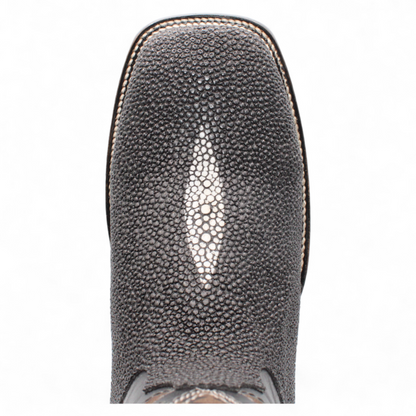 Botas vaqueras Hooch Stingray con estampado negro hechas a mano