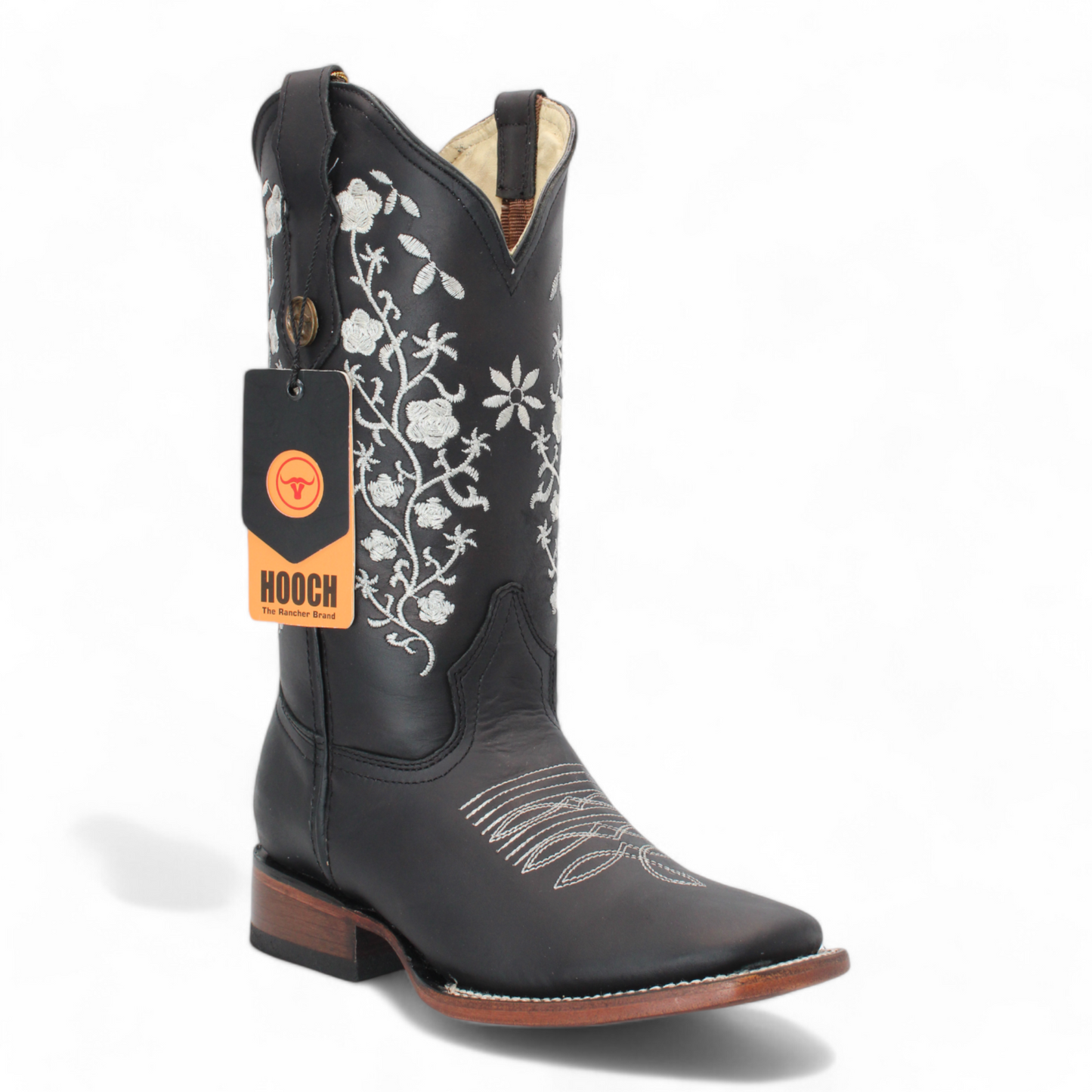 Women's Hooch Leather Western Boots Brown Handmade