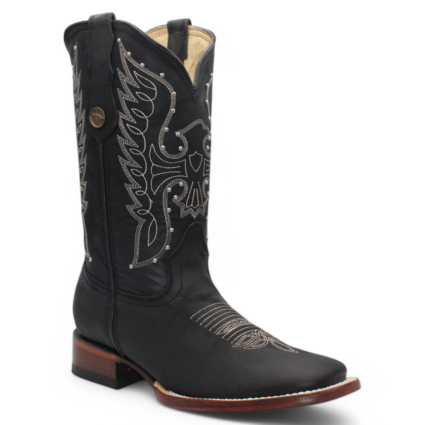 Botas vaqueras de piel Hooch para mujer hechas a mano