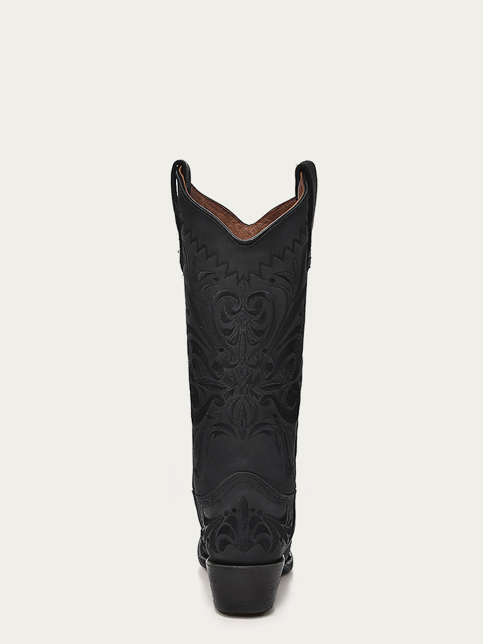 Women's Corral Black Genuine Leather Boots with Filigree
