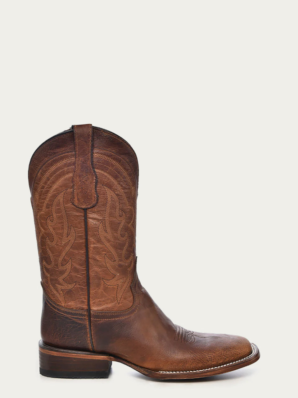 Men's Circle G Brown Genuine Leather Boots with Embroidery