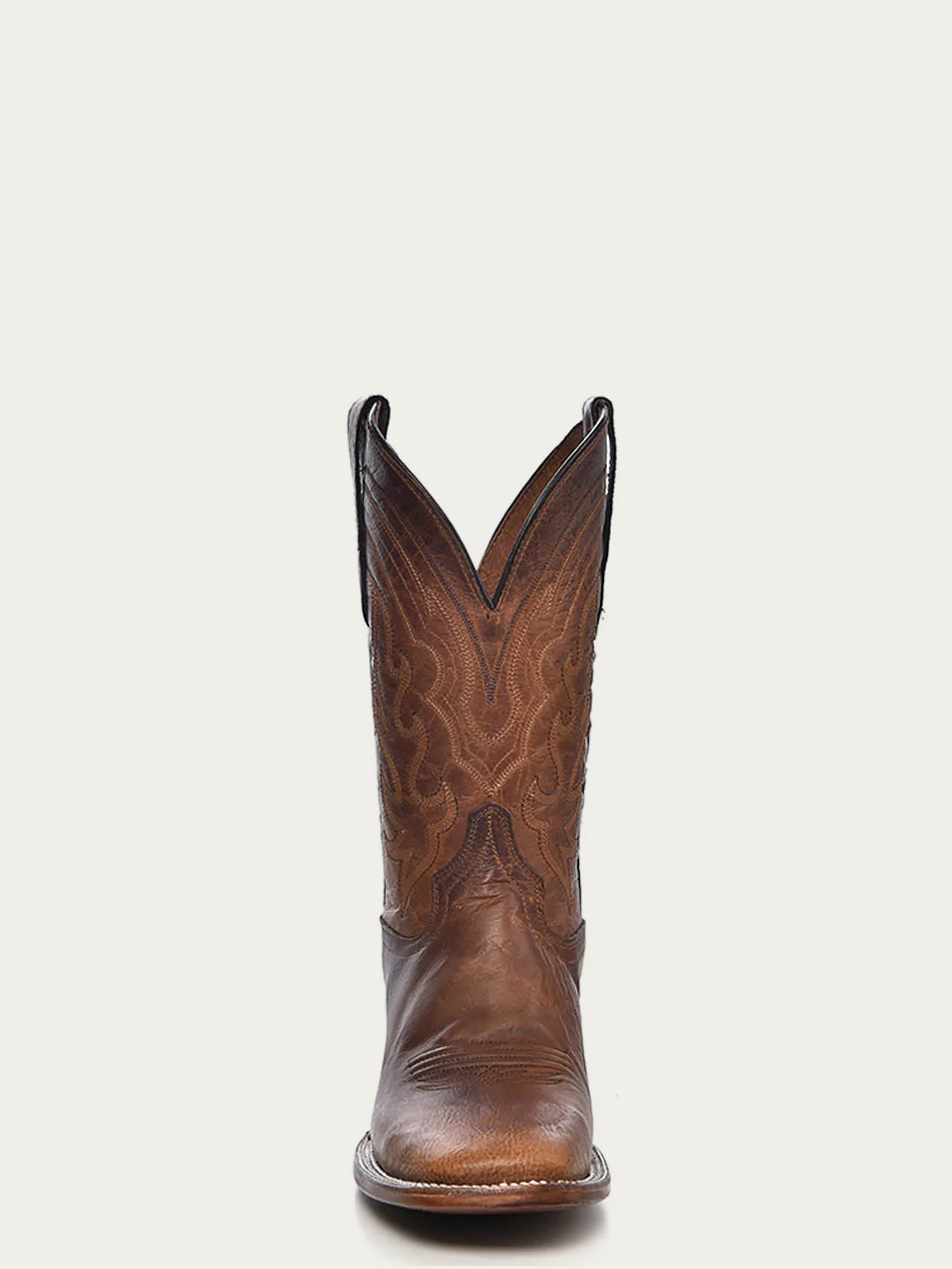 Men's Circle G Brown Genuine Leather Boots with Embroidery