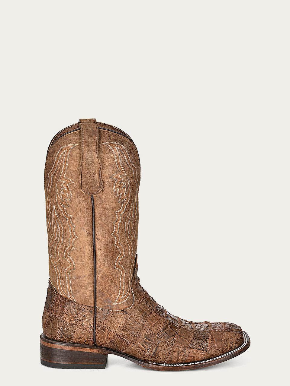Men's Corral Orix Genuine Caiman Boots with Patchwork & Embroidery