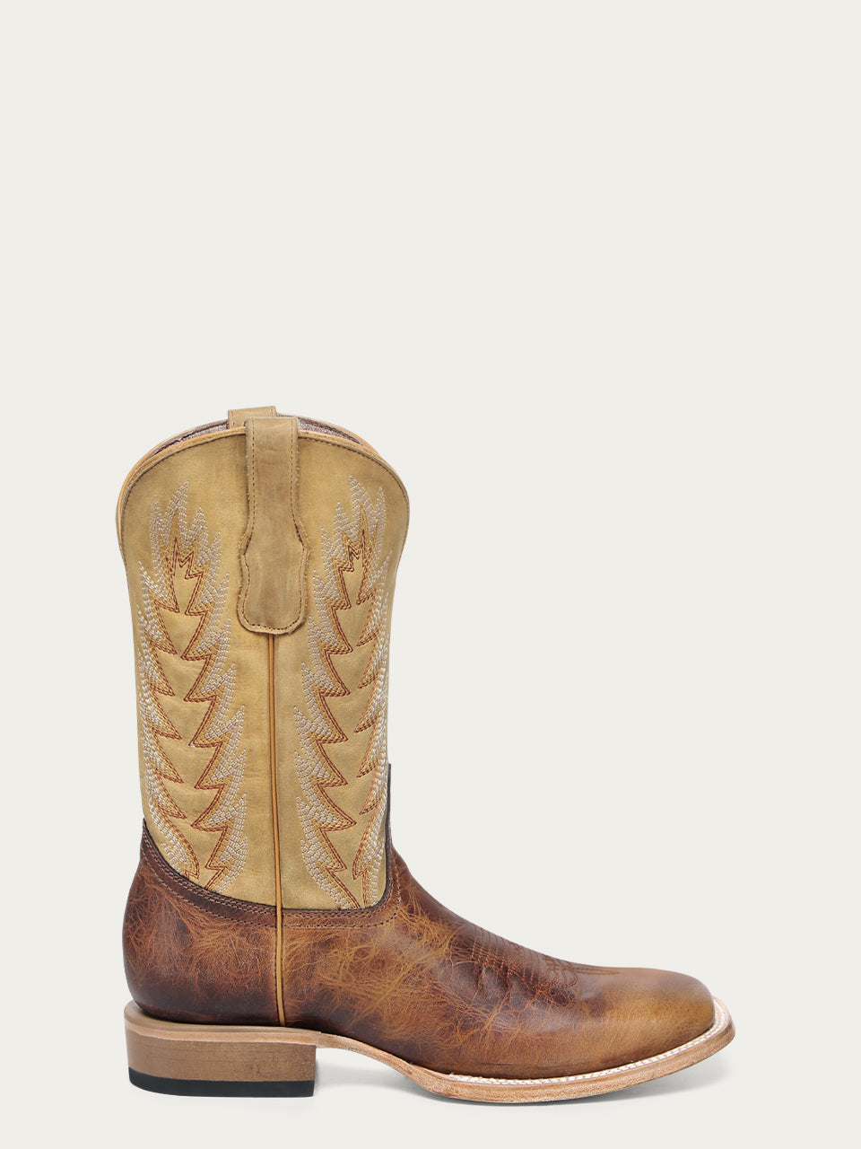 Men's Corral Honey Genuine Leather Boots with Brown Embroidery