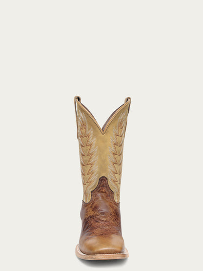 Men's Corral Honey Genuine Leather Boots with Brown Embroidery
