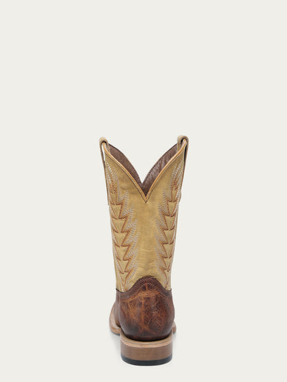 Men's Corral Honey Genuine Leather Boots with Brown Embroidery
