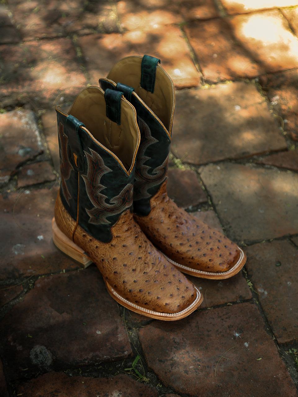 Men's Corral Tan Boots with Embroidery