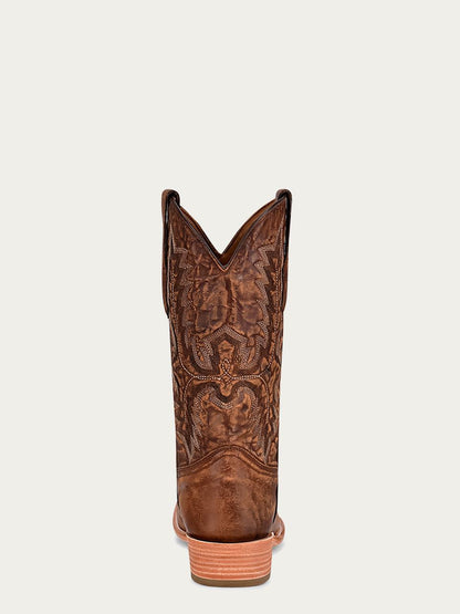Men's Corral Brown Genuine Leather Boots with Embroidery