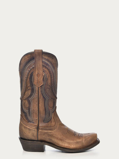 Men's Corral Gold Genuine Leather Boots with Woven Detail