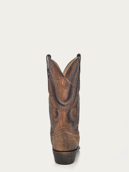 Men's Corral Gold Genuine Leather Boots with Woven Detail