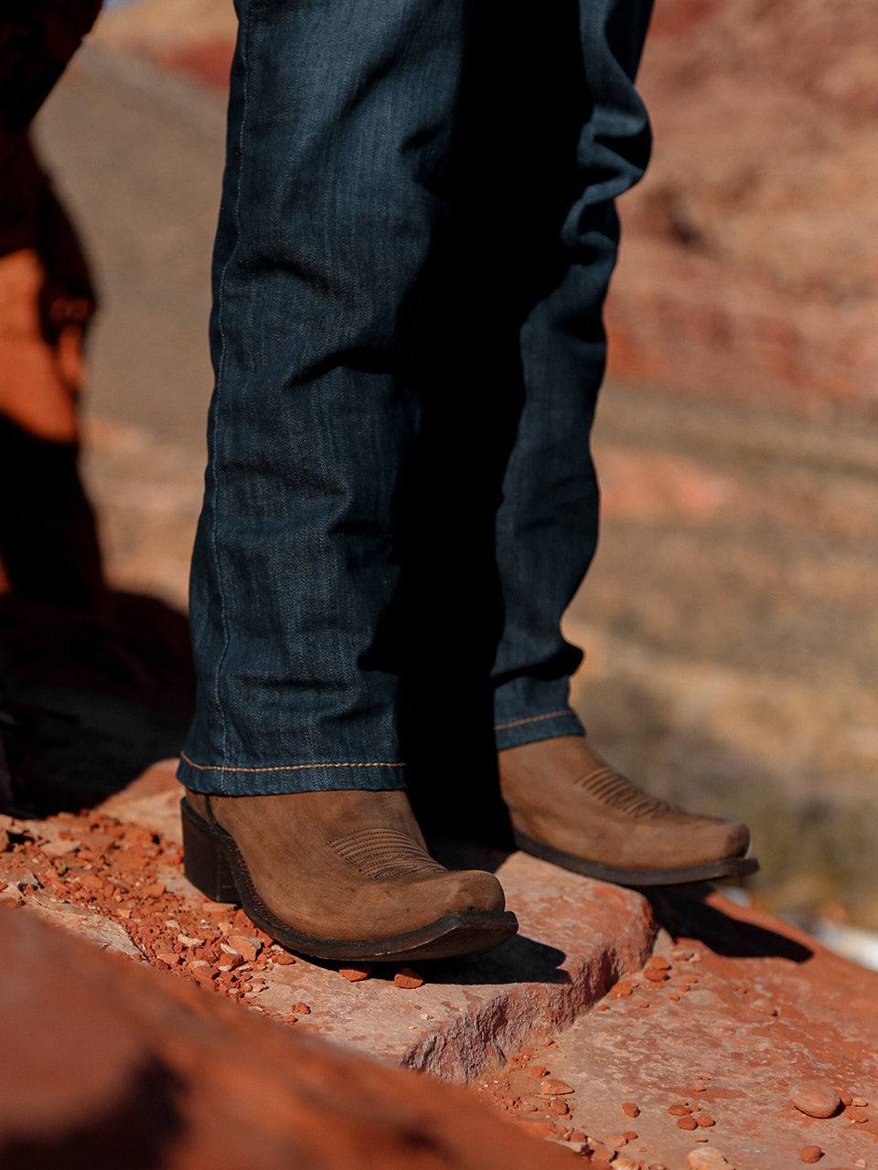 Men's Corral Gold Genuine Leather Boots with Woven Detail