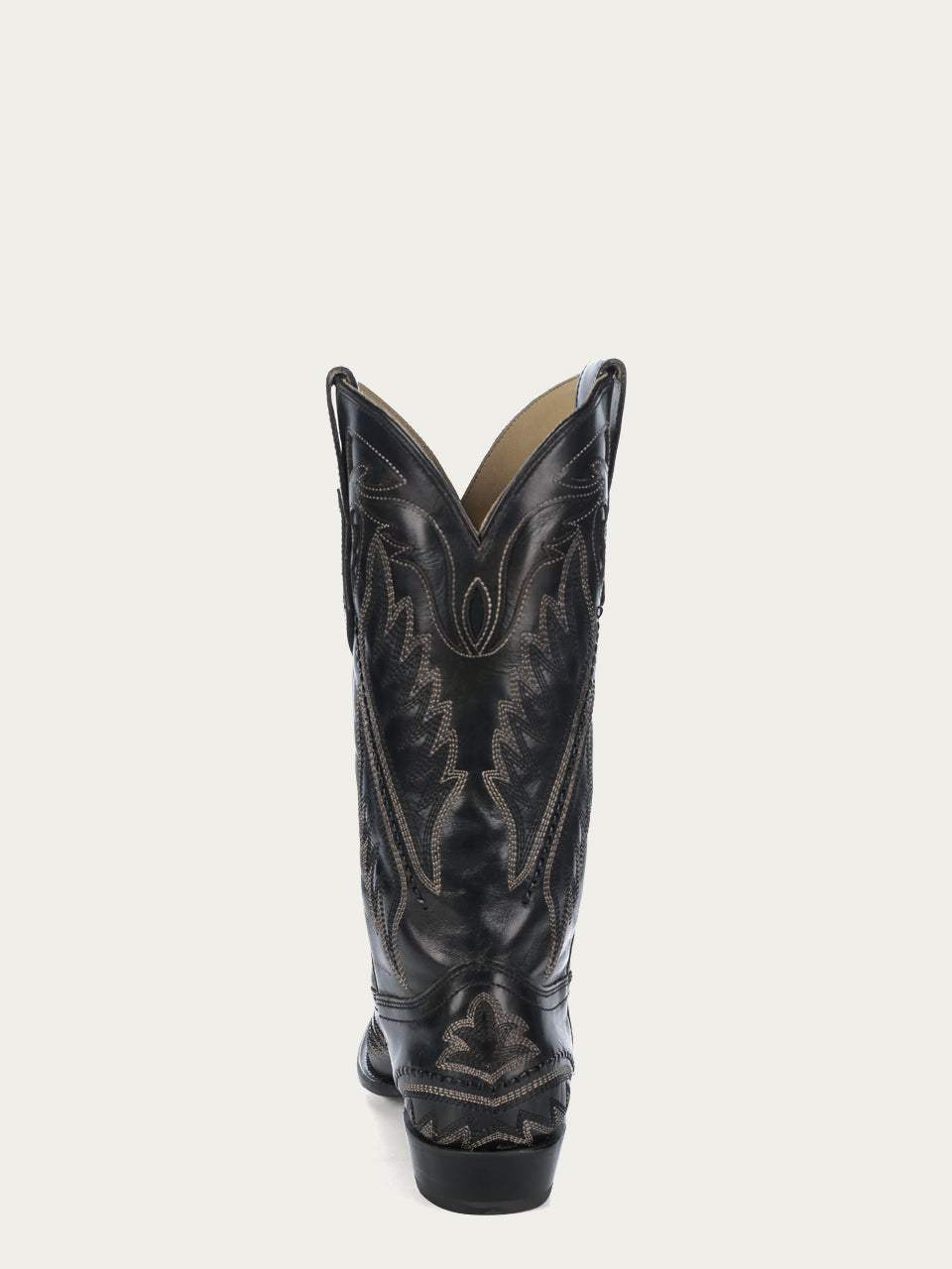 Men's Corral Black Genuine Leather Boots with Embroidery & Woven & Inlay