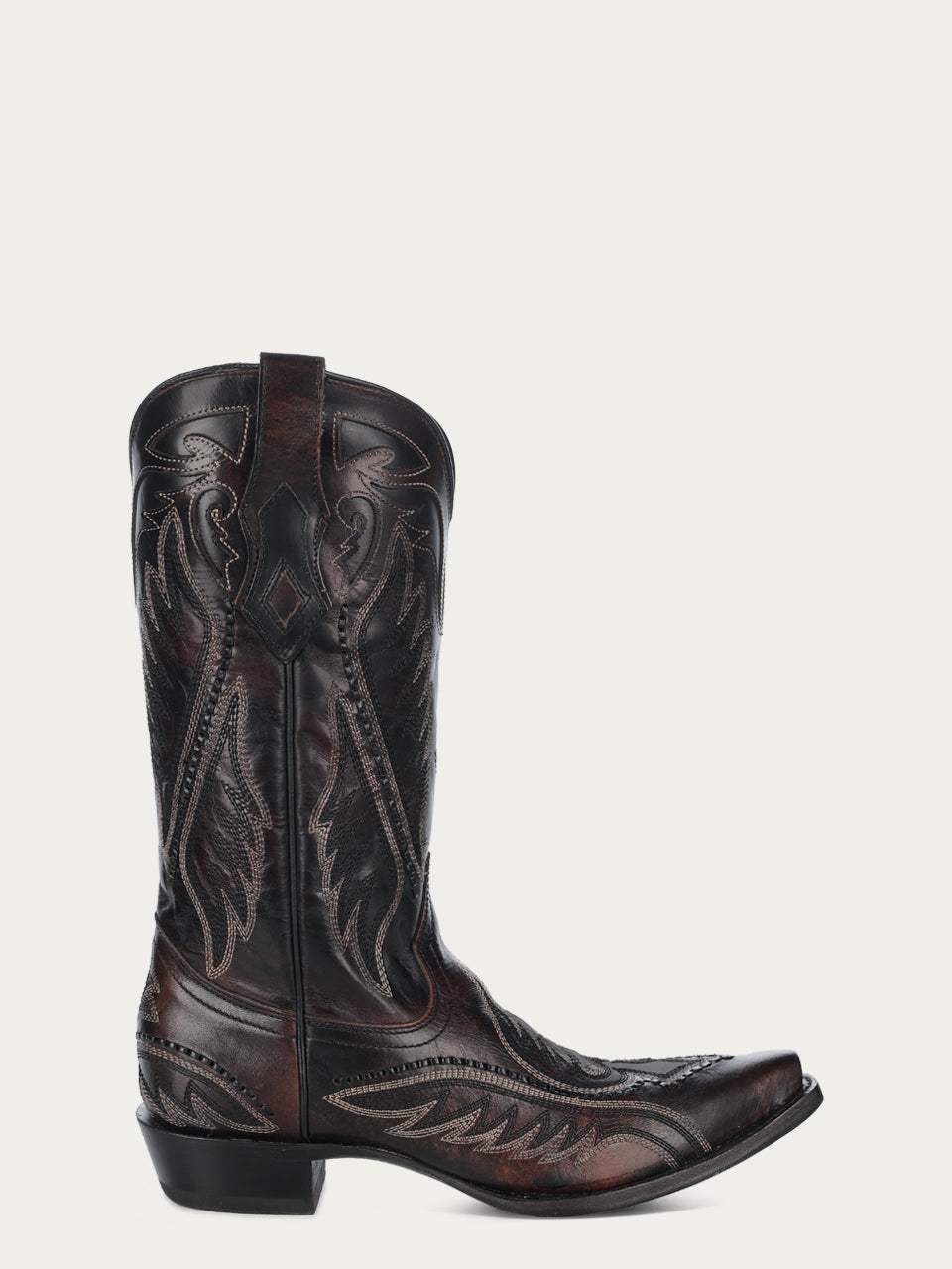Men's Corral Brown Genuine Leather Boots with Woven Detail with Embroidery