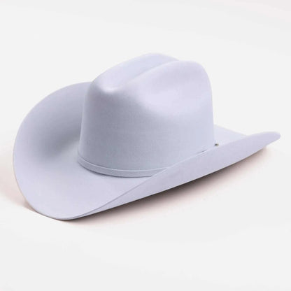 100x Larry Mahan Independencia Platinum fur felt cowboy hat with cattleman crease and leather sweatband
