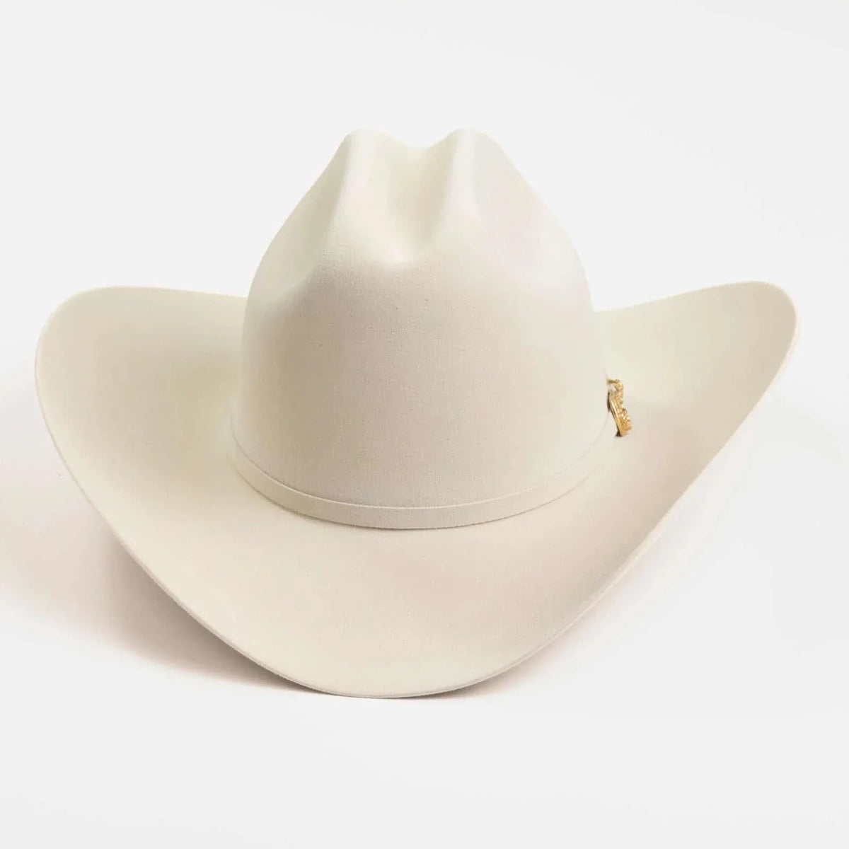 30x Larry Mahan Opulento Fur Felt Cowboy Hat Silver Belly with 4.5" crown and 4" brim