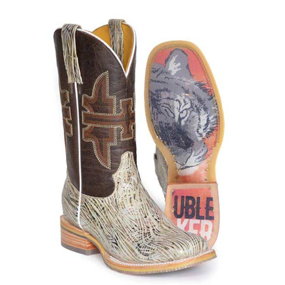 Women's Tin Haul Golden Tiger Trouble Maker Sole Boots Handcrafted Brown