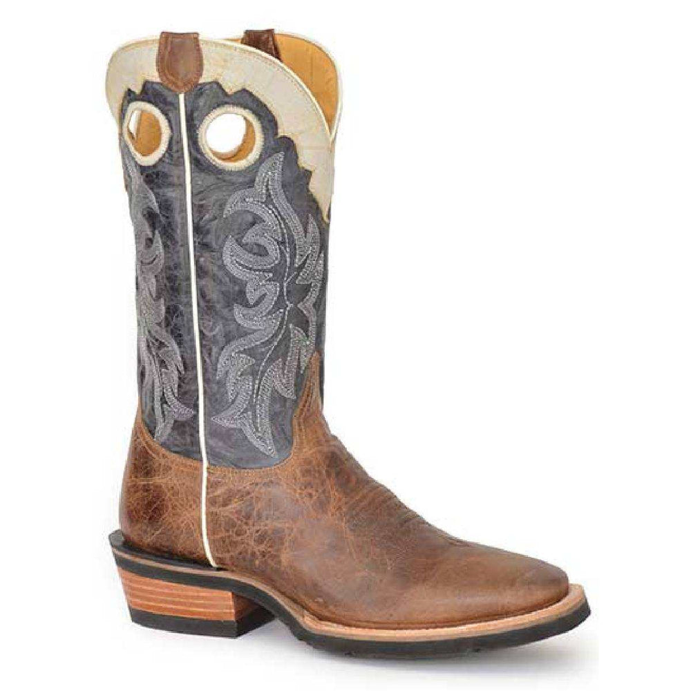 Herren Roper Ride 'Em Cowboystiefel aus Leder mit Geo-Sohle, handgefertigt, Hellbraun