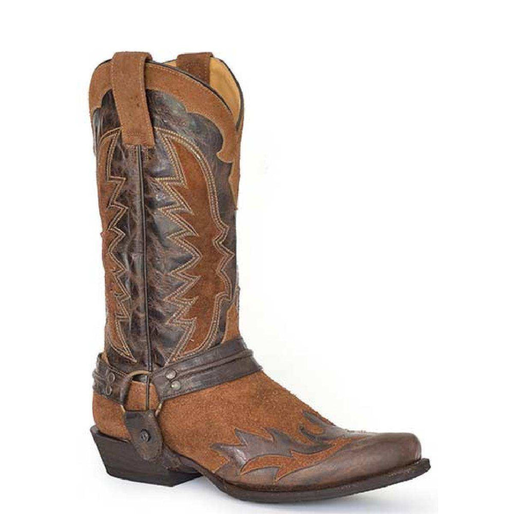 Men's Stetson Outlaw Wings Boots Handcrafted Brown