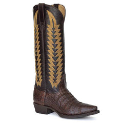 Women's Stetson Kenzie Caiman Boots Handcrafted Brown