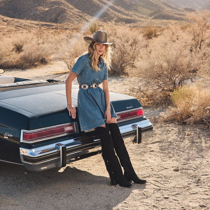 Women's Stetson Glam Boots Snip Toe Handcrafted Black