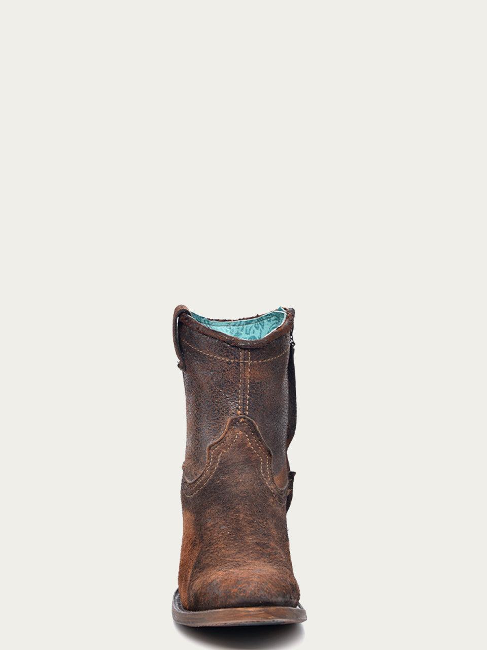 Women's Corral Chocolate Genuine Lamb Leather Boots with Abstract