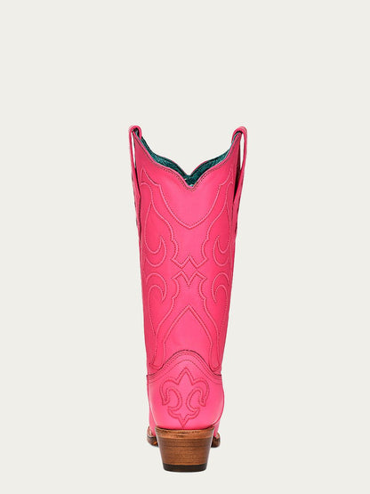 Women's Corral Fushia Genuine Leather Boots with Embroidery