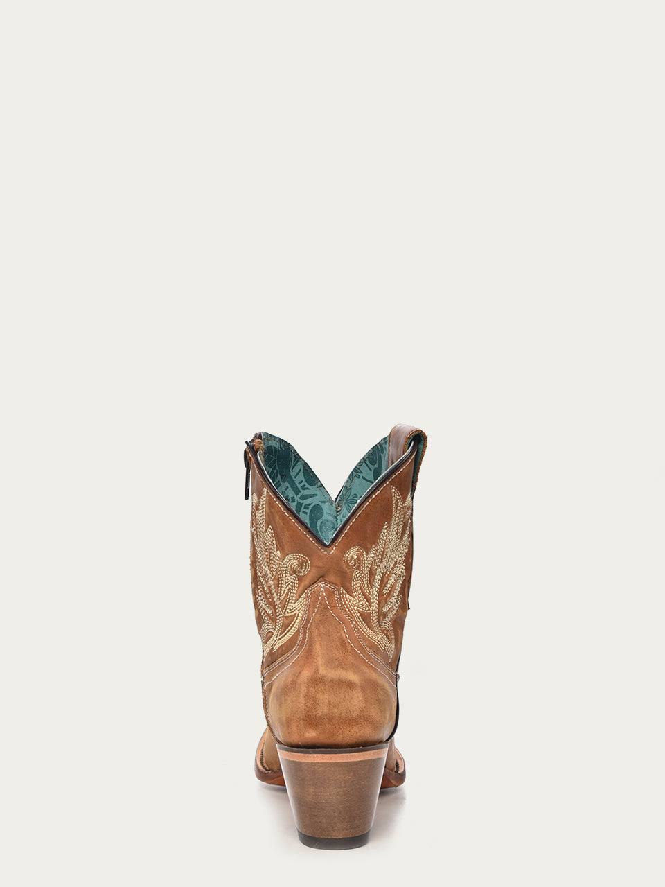 Women's Corral Tan Genuine Leather Boots with Embroidery