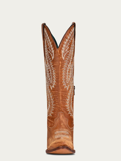 Women's Corral Golden Genuine Leather Boots with Embroidery