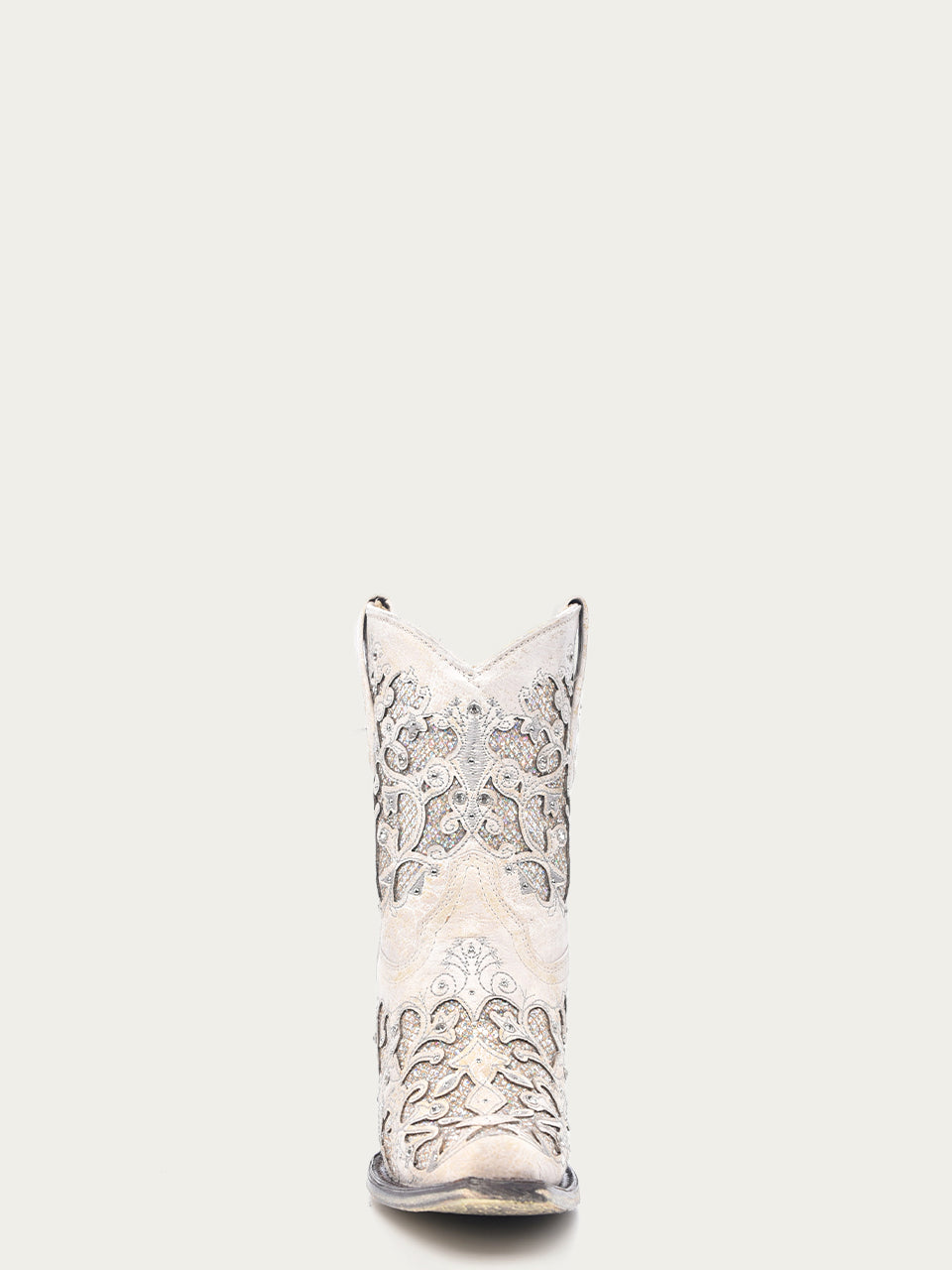 Women's Corral White Boots with Glitter Inlay & Crystals