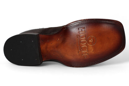 Botas Chelsea Hooch para hombre, hechas a mano, de ante genuino marrón