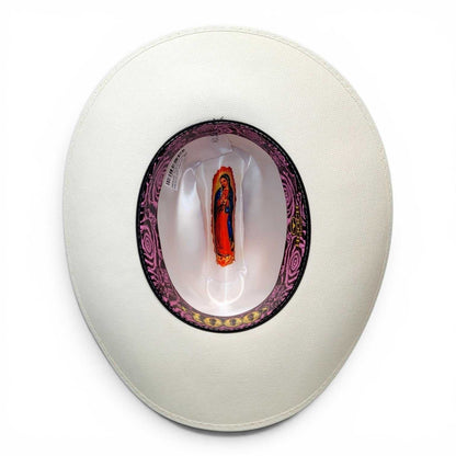 Hooch Hats Straw Cowboy Hat Telar 1x1 1000X Virgen de Guadalupe Edition