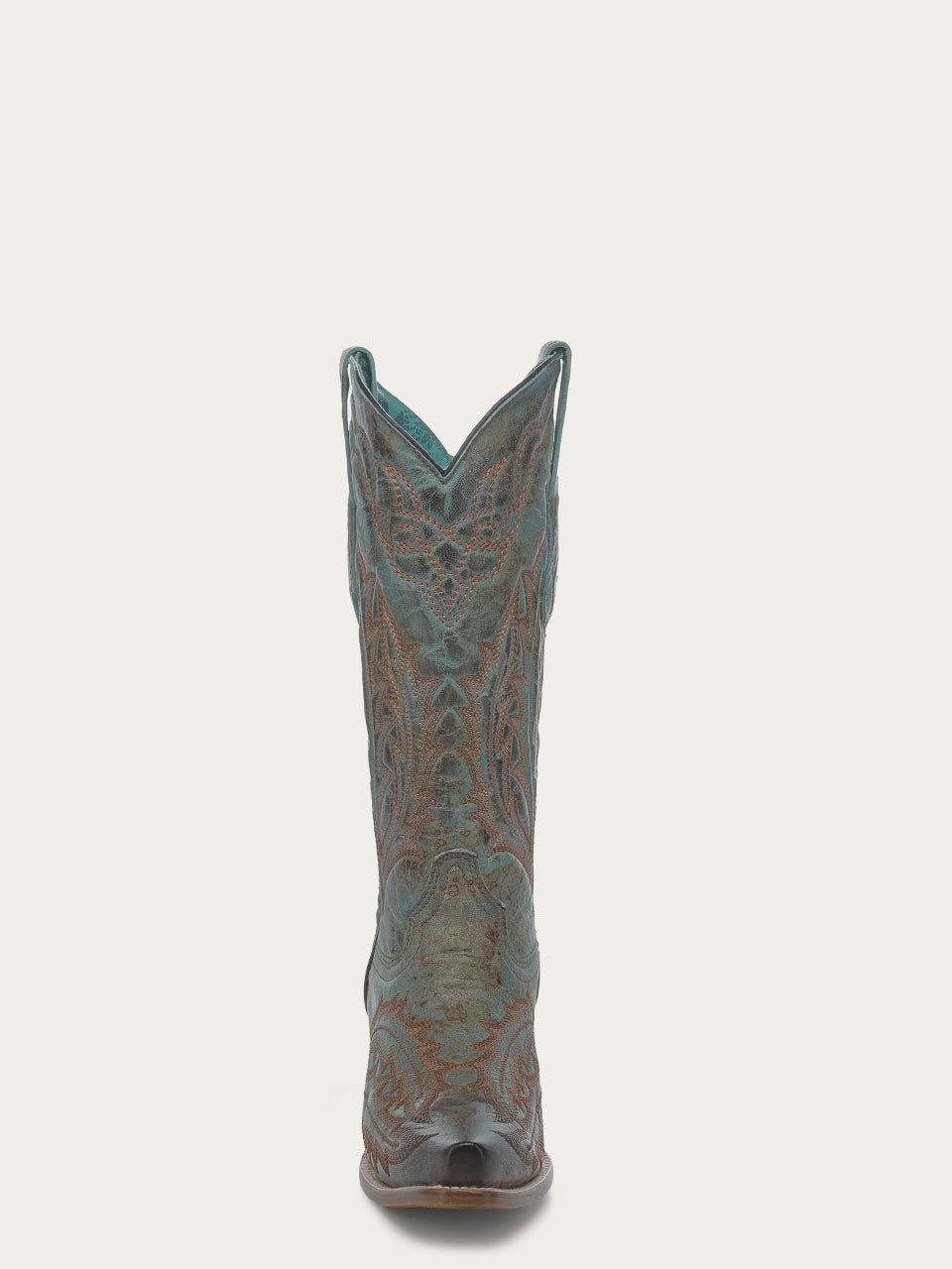 Women's Corral Turquoise Genuine Leather Boots with Embroidery