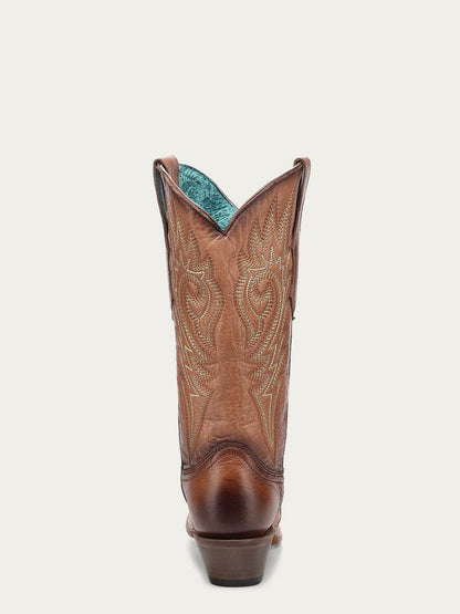 Women's Corral Shedron Genuine Leather Boots with Flames Embroidery