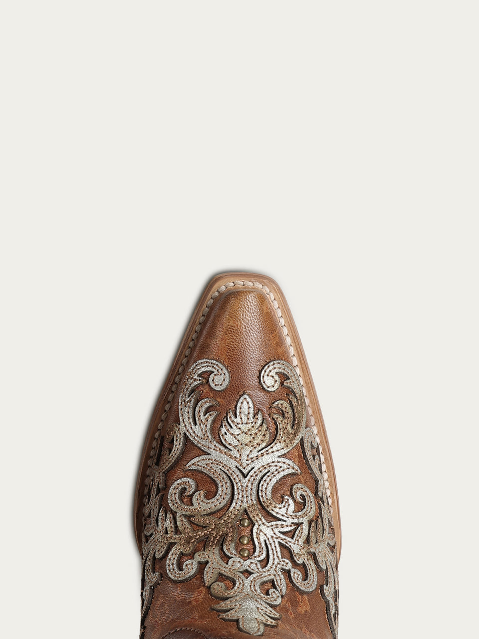 Women's Corral Shedron Genuine Leather Boots with Overlay & Embroidery & Studs