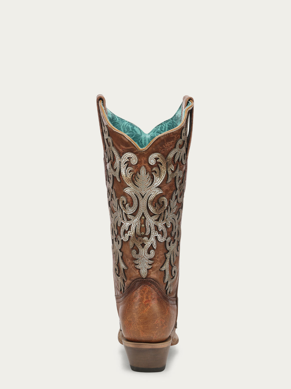 Women's Corral Shedron Genuine Leather Boots with Overlay & Embroidery & Studs