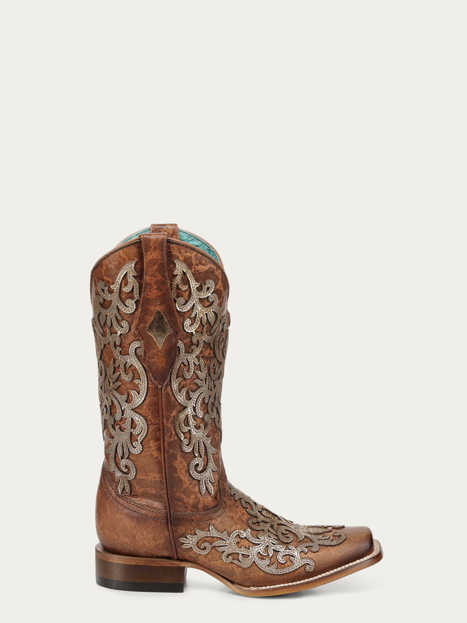 Women's Corral Shedron Genuine Leather Boots with Overlay & Embroidery