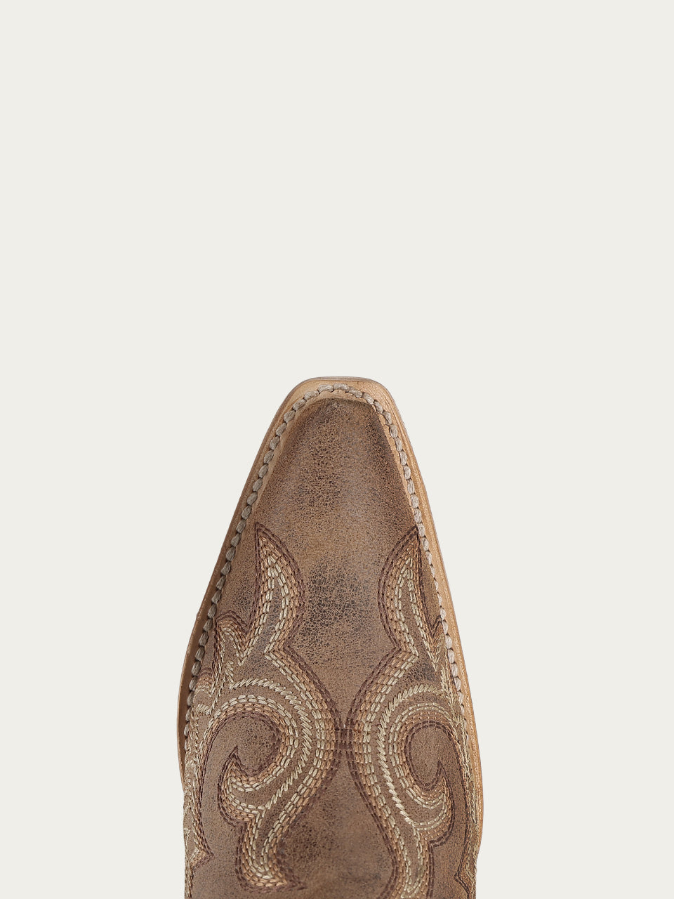 Women's Corral Brown Genuine Leather Boots with Flames Embroidery