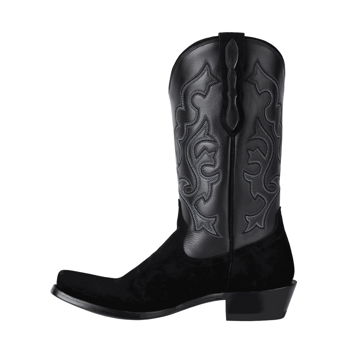 {"alt_text":"El Capitan Nashville - Hillwood black cowboy boot with smooth leather shaft, embroidered scrollwork and a black suede foot.","filename_slug":"el-capitan-nashville-hillwood-black-cowboy-boot-scrollwork"} 
⏹ 
 

 {"alt_text":"El Capitan Nashville - Hillwood black cowboy boot with smooth leather shaft, embroidered scrollwork and a black suede foot.","filename_slug":"el-capitan-nashville-hillwood-black-cowboy-boot-scrollwork"}