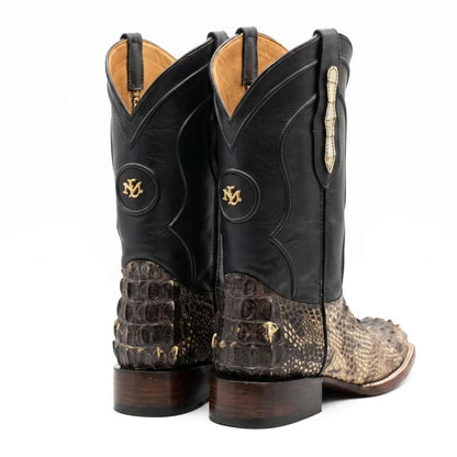 Men's El Malcreado Natural Genuine American Alligator Hornback Boots Handmade