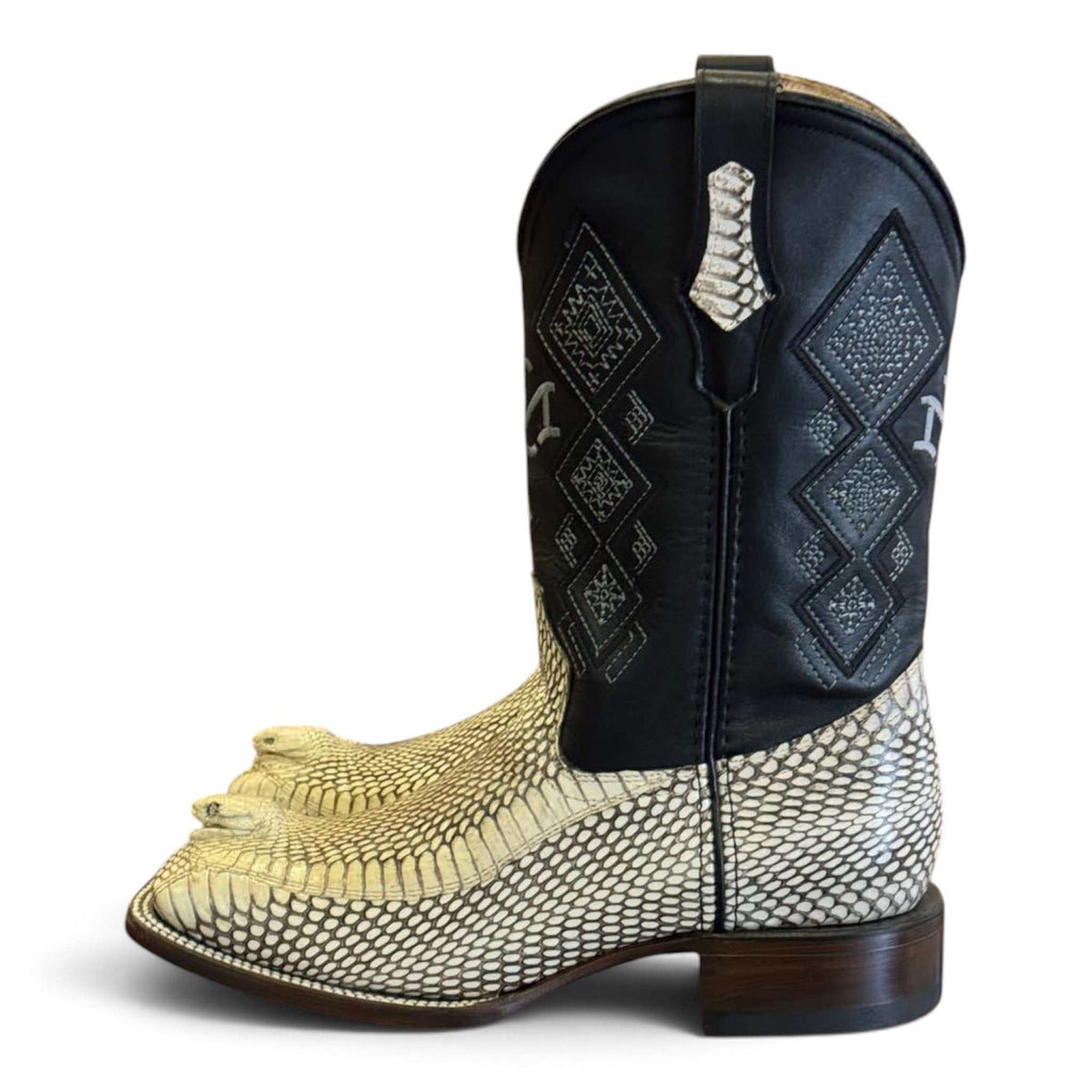 Men's El Malcreado Boots Natural Genuine Cobra Head Boots Handmade