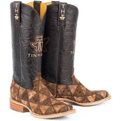 Women‚Äôs Tin Haul Wild Thing Boots With Cheetah Sole Handmade Brown - yeehawcowboy