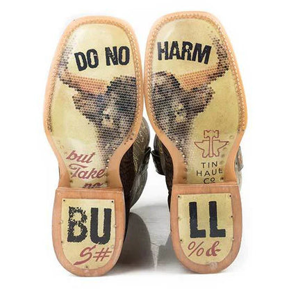 Herren Tin Haul Don't Fence Me in Stiefel mit Metzgerladensohle, handgefertigt, Hellbraun