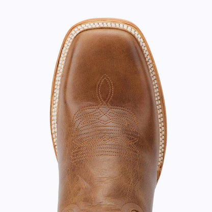 El Capitan Ft Worth - Camp Bowie western boot in brown leather with a medium square toe and stitched vamp detailing