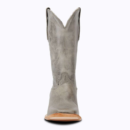 El Capitan Ft Worth - Hemphill western boot in distressed gray leather with a tall shaft and medium square toe